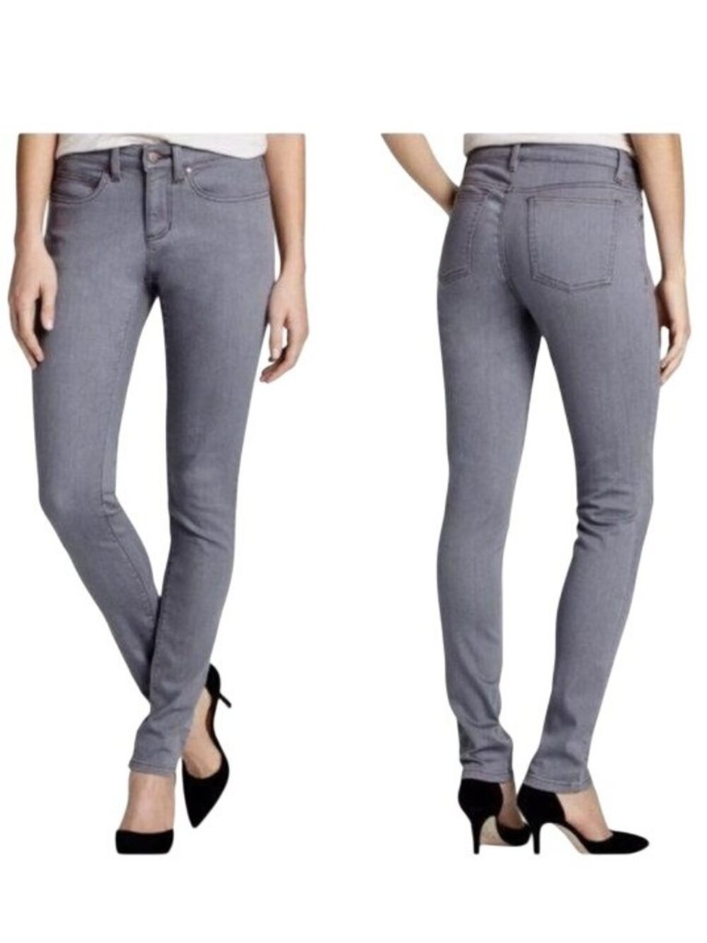 Eileen Fisher Organic Cotton Skinny Jeans in Gray - 4P